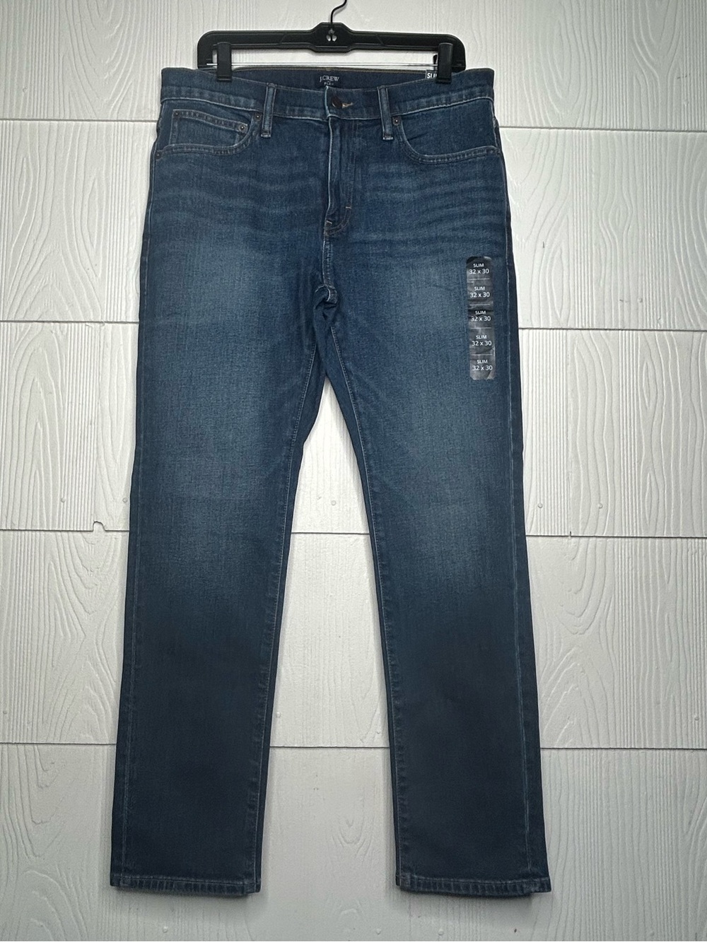 J. Crew Men's Straight Jeans in Dark Blue Wash